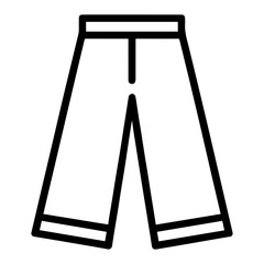 line icon pants culottes on white background vector
Vector icon clothes and shoes