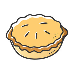 pie icon, pie vector illustration-simple illustration of pie, perfect for pie logos and icons
