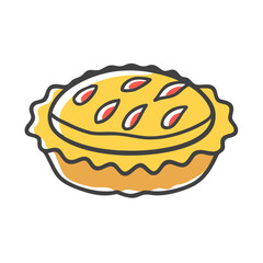 pie icon, pie vector illustration-simple illustration of pie, perfect for pie logos and icons
