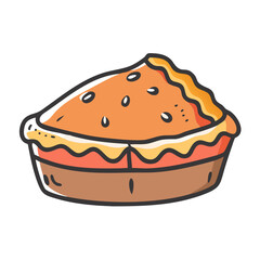 pie icon, pie vector illustration-simple illustration of pie, perfect for pie logos and icons