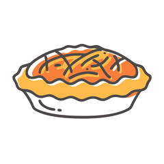 pie icon, pie vector illustration-simple illustration of pie, perfect for pie logos and icons