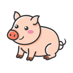 piggy icon, piggy vector illustration-simple illustration of piggy, perfect for piggy logos and icons