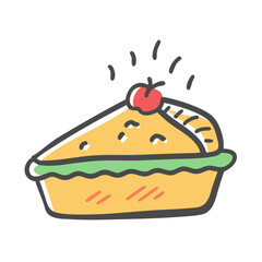 pie icon, pie vector illustration-simple illustration of pie, perfect for pie logos and icons