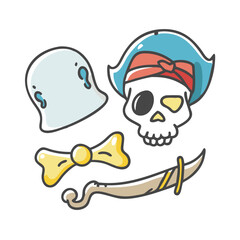 pirates accessory icon, pirates accessory vector illustration-simple illustration of pirates accessory, perfect for pirates accessory logos and icons