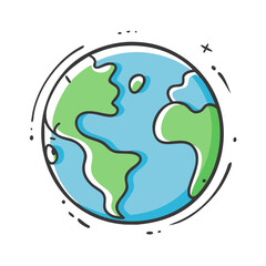 planet earth icon, planet earth vector illustration-simple illustration of planet earth, perfect for planet earth logos and icons