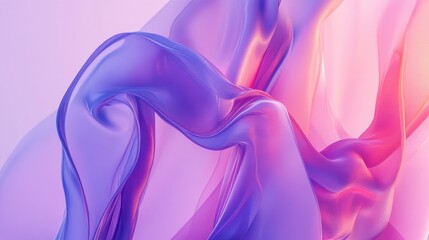 Ethereal Swirls of Colorful Silk Fabric in Soft Pastel Hues