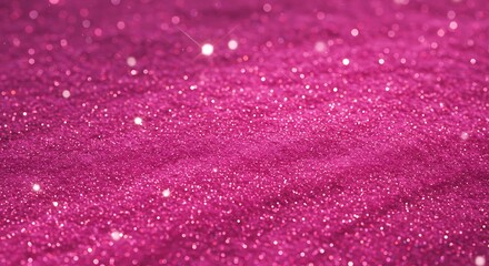 Sparkling Fuchsia Glitter Texture with Light Reflections