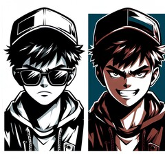 boy in black