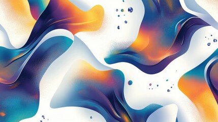 Obraz premium Abstract Colorful Waves with Modern Fluid Design Elements
