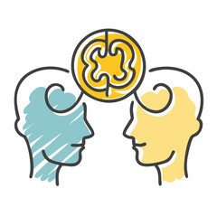 psychology icon, psychology vector illustration-simple illustration of psychology, perfect for psychology logos and icons