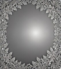 Shimmering metallic background adorned with ornate silver leaf lace border ,  royal,  silver