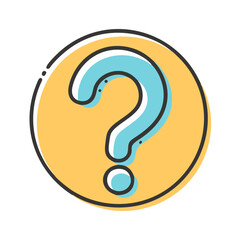 question mark icon, question mark vector illustration-simple illustration of question mark, perfect for question mark logos and icons