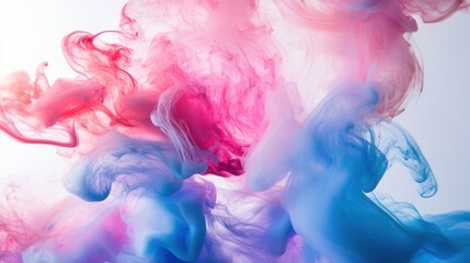 Fototapeta premium Colorful Smoke Swirls in Pink and Blue Shades for Abstract Art