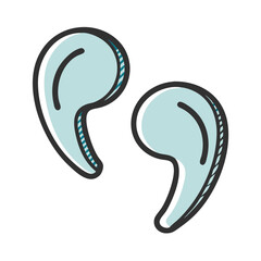 quotations marks icon, quotations marks vector illustration-simple illustration of quotations marks, perfect for quotations marks logos and icons