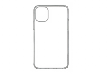 Empty, clear phone case resting on a transparent background, offering a perfect canvas for custom designs or mockups