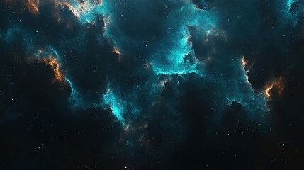Ethereal Cosmic Clouds with Bright Colors and Distant Stars