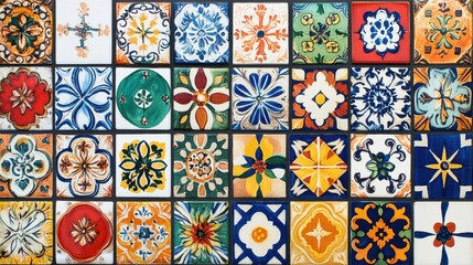 Colorful Ceramic Tiles Pattern for Home Design and Decoration