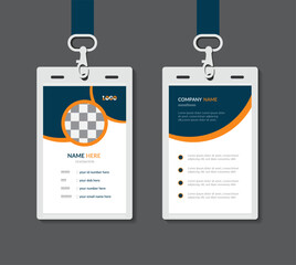 Modern And Clean Professional Corporate ID Card Template And Layout Design