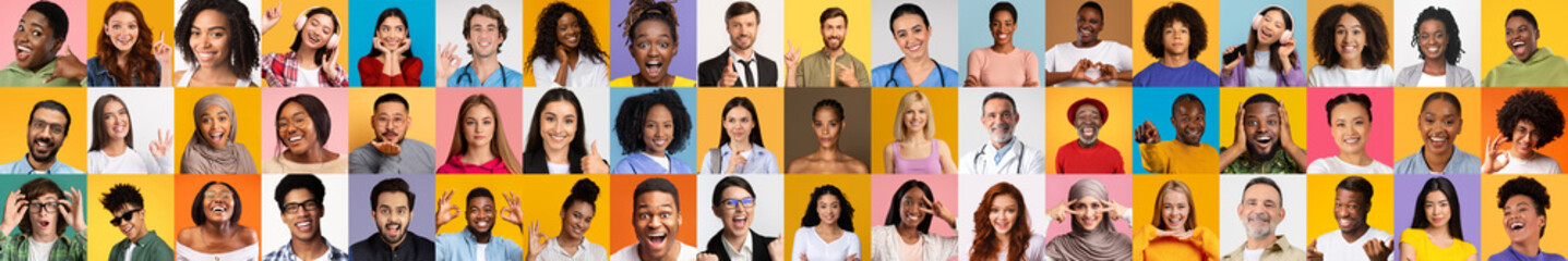 This collage features a vibrant assortment of diverse individuals, highlighting their unique expressions and lifestyles. Each face symbolizes the beauty of diversity and togetherness.