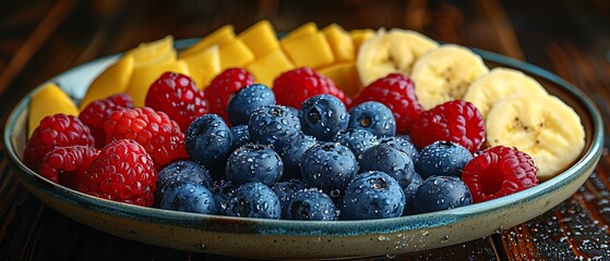 Colorful fruit platter