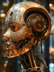 Mechanical head, intricate design
