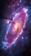 Cosmic nebula in vibrant hues