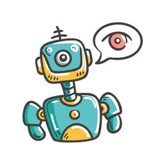 robot icon, robot vector illustration-simple illustration of robot, perfect for robot logos and icons