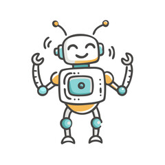 robot icon, robot vector illustration-simple illustration of robot, perfect for robot logos and icons