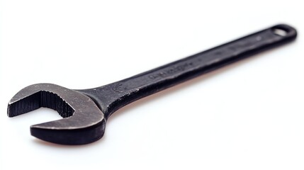 A single wrench rests on a neutral gray background.