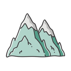rocky peaks icon, rocky peaks vector illustration-simple illustration of rocky peaks, perfect for rocky peaks logos and icons