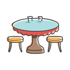round table icon, round table vector illustration-simple illustration of round table, perfect for round table logos and icons