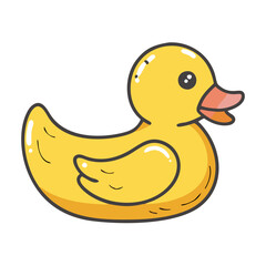 rubber duck icon, rubber duck vector illustration-simple illustration of rubber duck, perfect for rubber duck logos and icons