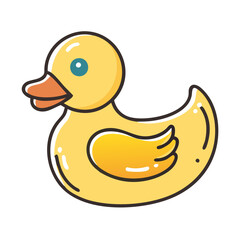 rubber duck icon, rubber duck vector illustration-simple illustration of rubber duck, perfect for rubber duck logos and icons