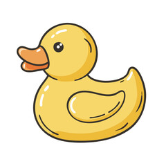 rubber duck icon, rubber duck vector illustration-simple illustration of rubber duck, perfect for rubber duck logos and icons