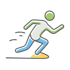 run icon, run vector illustration-simple illustration of run, perfect for run logos and icons