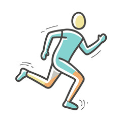 running icon, running vector illustration-simple illustration of running, perfect for running logos and icons