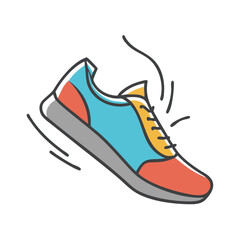 running shoe icon, running shoe vector illustration-simple illustration of running shoe, perfect for running shoe logos and icons