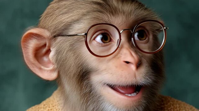 Monkey with glasses