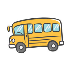 school bus icon, school bus vector illustration-simple illustration of school bus, perfect for school bus logos and icons