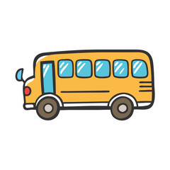 school bus icon, school bus vector illustration-simple illustration of school bus, perfect for school bus logos and icons