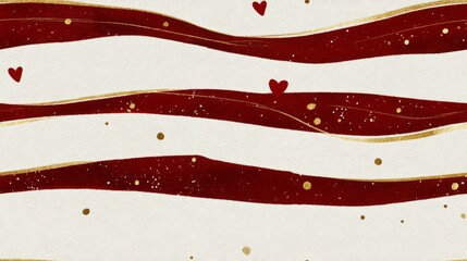 Minimalist Valentine's Day Background – Hearts, Sparkles, and Abstract Lines