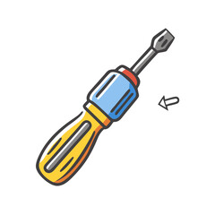 screwdriver icon, screwdriver vector illustration-simple illustration of screwdriver, perfect for screwdriver logos and icons