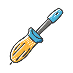 screwdriver icon, screwdriver vector illustration-simple illustration of screwdriver, perfect for screwdriver logos and icons
