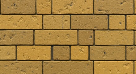 Fototapeta premium Yellow Brick Wall Texture Seamless Pattern