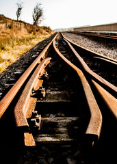 railway tracks in the countryside