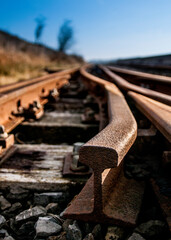 railway tracks in the countryside