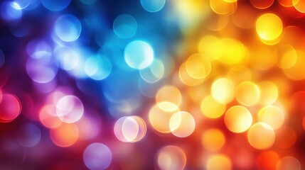 Obraz premium Vibrant Abstract Bokeh Background with Colorful Lights