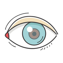 simple eye icon, simple eye vector illustration-simple illustration of simple eye, perfect for simple eye logos and icons