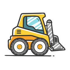 skid track loader icon, skid track loader vector illustration-simple illustration of skid track loader, perfect for skid track loader logos and icons