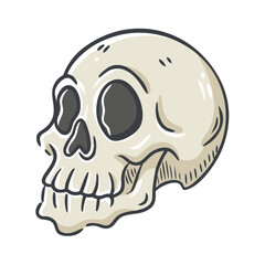 skull icon, skull vector illustration-simple illustration of skull, perfect for skull logos and icons